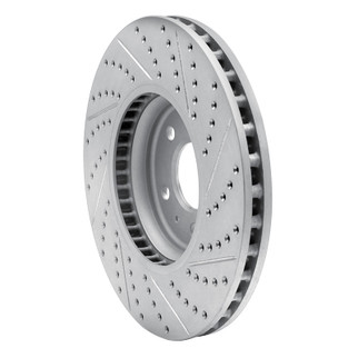 R1 08-12 Audi A5 Front Left Drilled & Slotted Geo-Carbon Rotor