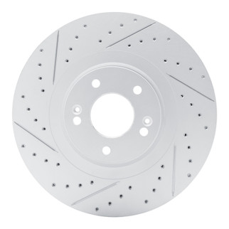 R1 20-25 Hyundai Palisade Front Left Drilled & Slotted Geo-Carbon Rotor