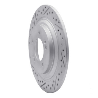 R1 17-23 Hyundai Kona Ev Rear Left Drilled & Slotted Geo-Carbon Rotor
