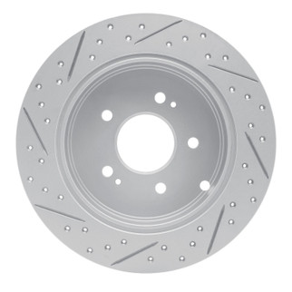 R1 04-11 Mitsubishi Endeavor Rear Right Drilled & Slotted Geo-Carbon Rotor