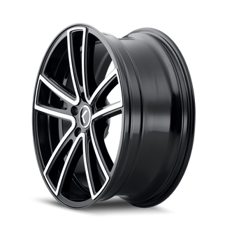 Kraze KR190 Lusso 22x8.5 / 5x120 BP / 38mm Offset / 74.1mm Hub Gloss Black Machined Wheel