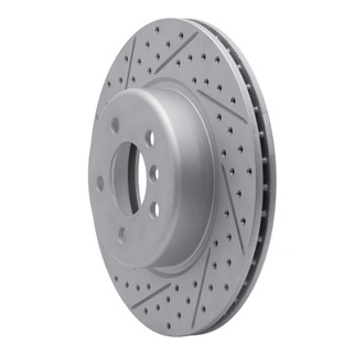 R1 11-16 BMW 528I Front Left Drilled & Slotted Geo-Carbon Rotor