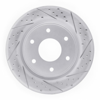 R1 05-07 Infiniti Qx56 Front Right Drilled & Slotted Geo-Carbon Rotor