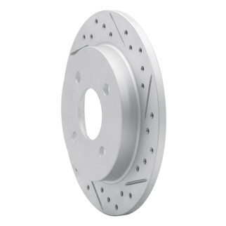 R1 04-09 Kia Spectra Rear Right Drilled & Slotted Geo-Carbon Rotor