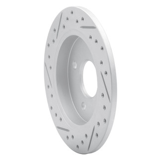 R1 04-09 Kia Spectra Rear Right Drilled & Slotted Geo-Carbon Rotor