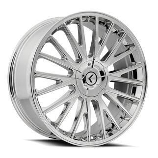 Kraze KR185 Double Down 20x8.5 / 5x112/120 BP / 38mm Offset / 73mm Hub Chrome Wheel