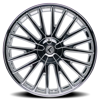Kraze KR185 Double Down 20x8.5 / 5x112/120 BP / 38mm Offset / 73mm Hub Chrome Wheel