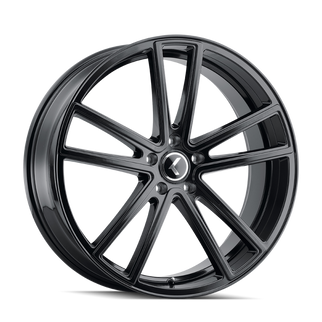 Kraze KR190 Lusso 22x8.5 / 5x120 BP / 38mm Offset / 74.1mm Hub Gloss Black Wheel