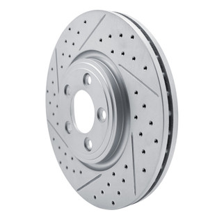 R1 06-10 Jaguar Xk Front Left Drilled & Slotted Geo-Carbon Rotor