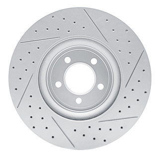 R1 06-10 Jaguar Xk Front Left Drilled & Slotted Geo-Carbon Rotor