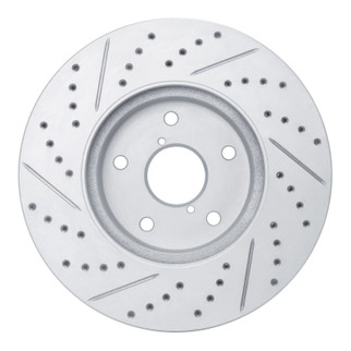 R1 15-19 Subaru Legacy Front Right Drilled & Slotted Geo-Carbon Rotor