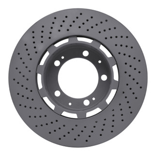 DFC 94-98 Porsche 911 Right Front Drilled Hi-Carbon Alloy Geomet Coated Rotor