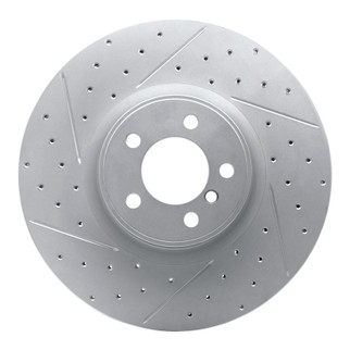 R1 10-12 Land Rover Range Rover Front Left Drilled & Slotted Geo-Carbon Rotor