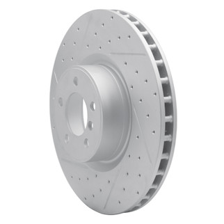 R1 10-12 Land Rover Range Rover Front Left Drilled & Slotted Geo-Carbon Rotor