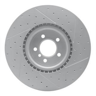 R1 10-12 Land Rover Range Rover Front Left Drilled & Slotted Geo-Carbon Rotor