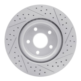 R1 07-10 Chevrolet Cobalt Front Left Drilled & Slotted Geo-Carbon Rotor