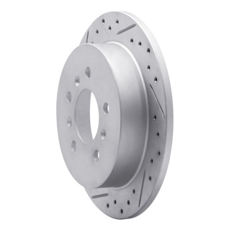 R1 06-10 Buick Lacrosse Rear Left Drilled & Slotted Geo-Carbon Rotor