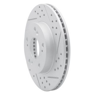 R1 12-15 Acura Ilx Front Right Drilled & Slotted Geo-Carbon Rotor