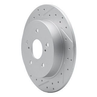 R1 07-14 Suzuki Sx4 Crossover Rear Left Drilled & Slotted Geo-Carbon Rotor