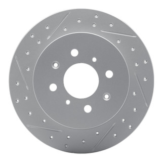 R1 01-05 Acura El Rear Left Drilled & Slotted Geo-Carbon Rotor