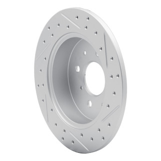 R1 01-05 Acura El Rear Left Drilled & Slotted Geo-Carbon Rotor