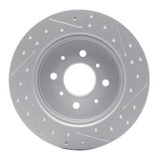 R1 01-05 Acura El Rear Left Drilled & Slotted Geo-Carbon Rotor