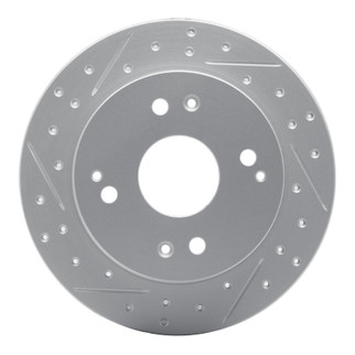 R1 92-97 Acura Cl Rear Left Drilled & Slotted Geo-Carbon Rotor