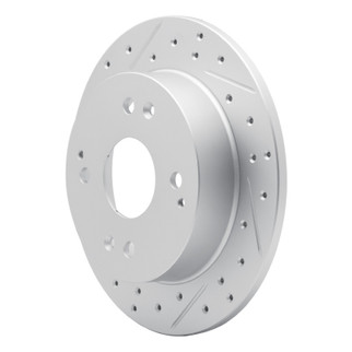 R1 92-97 Acura Cl Rear Left Drilled & Slotted Geo-Carbon Rotor