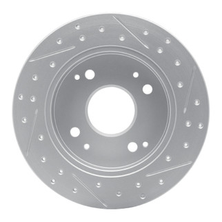 R1 92-97 Acura Cl Rear Left Drilled & Slotted Geo-Carbon Rotor