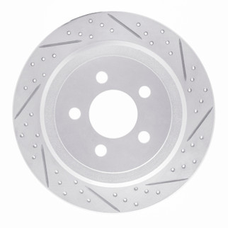 R1 07-12 Dodge Nitro Rear Right Drilled & Slotted Geo-Carbon Rotor