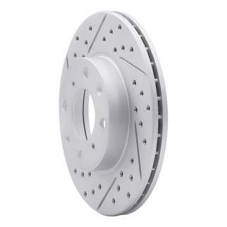 R1 86-91 Acura Integra Front Left Drilled & Slotted Geo-Carbon Rotor