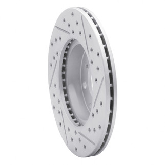 R1 86-91 Acura Integra Front Left Drilled & Slotted Geo-Carbon Rotor