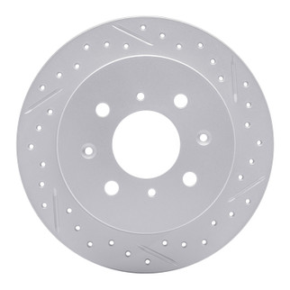 R1 88-01 Acura Integra Rear Right Drilled & Slotted Geo-Carbon Rotor