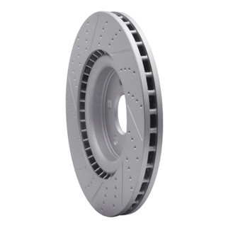 R1 12-25 Dodge Durango Front Right Drilled & Slotted Geo-Carbon Rotor