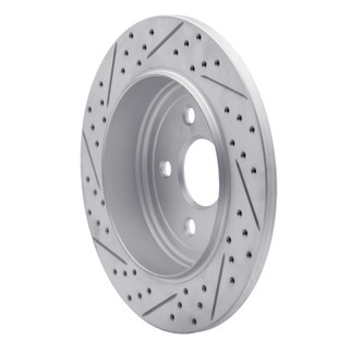 R1 11-22 Dodge Durango Rear Right Drilled & Slotted Geo-Carbon Rotor