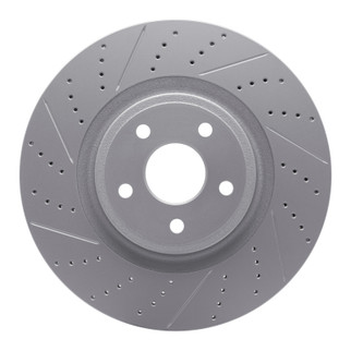 R1 12-25 Dodge Durango Front Left Drilled & Slotted Geo-Carbon Rotor