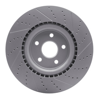 R1 12-25 Dodge Durango Front Left Drilled & Slotted Geo-Carbon Rotor