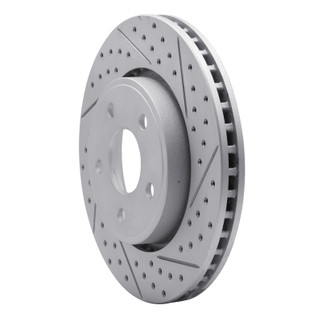 R1 05-10 Jeep Commander Front Right Drilled & Slotted Geo-Carbon Rotor