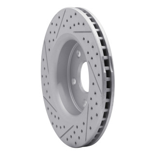 R1 05-10 Jeep Commander Front Right Drilled & Slotted Geo-Carbon Rotor