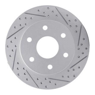 R1 21-25 Jeep Wagoneer L Rear Right Drilled & Slotted Geo-Carbon Rotor