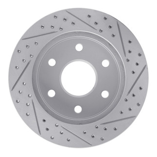 R1 21-25 Jeep Wagoneer L Rear Right Drilled & Slotted Geo-Carbon Rotor