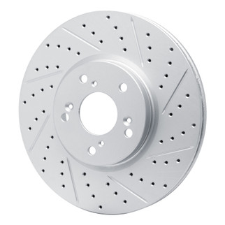 R1 04-08 Acura Tl Front Right Drilled & Slotted Geo-Carbon Rotor