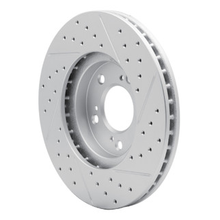 R1 99-04 Acura Rl Front Left Drilled & Slotted Geo-Carbon Rotor