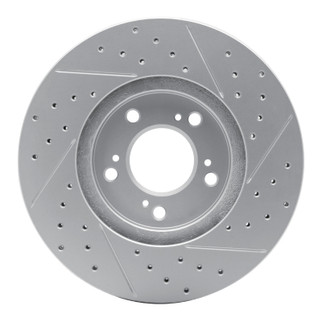 R1 99-04 Acura Rl Front Left Drilled & Slotted Geo-Carbon Rotor