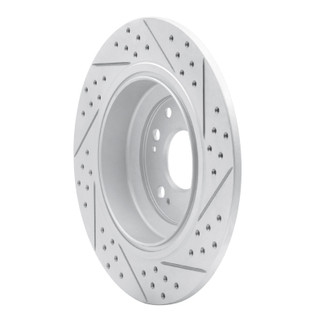 R1 09-14 Acura Tl Rear Left Drilled & Slotted Geo-Carbon Rotor