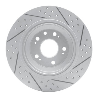 R1 09-14 Acura Tl Rear Left Drilled & Slotted Geo-Carbon Rotor