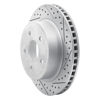 R1 04-06 Dodge Ram 1500 Pickup Rear Right Drilled & Slotted Geo-Carbon Rotor