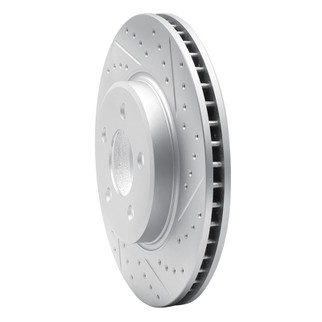 R1 96-00 Chrysler Voyager Front Right Drilled & Slotted Geo-Carbon Rotor