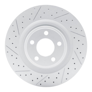 R1 20-26 Ford Explorer Front Left Drilled & Slotted Geo-Carbon Rotor