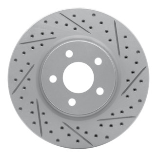 R1 03-09 Chrysler Pt Cruiser Front Right Drilled & Slotted Geo-Carbon Rotor